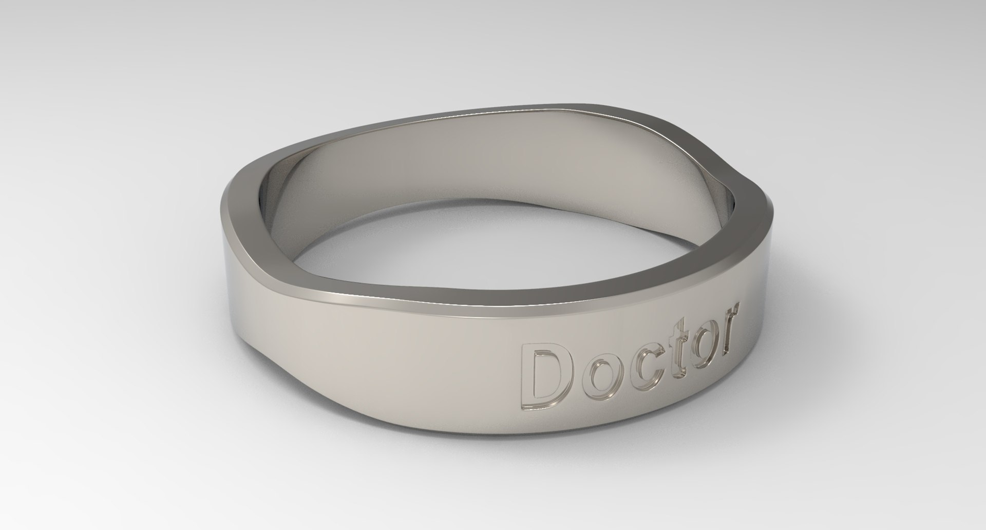 3D Doctor Ring Female Platinum - TurboSquid 1861069