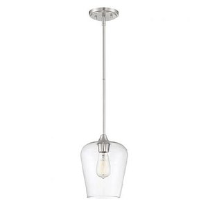 Satin Nickel Kagera Glass 1-Light Pendant 3D model