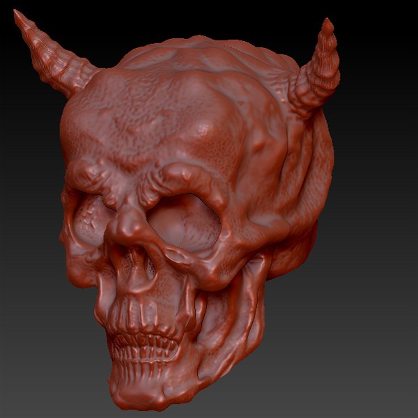 demon skull ztl 3ds