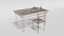 old wooden table chair model