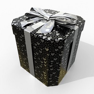 Gift Box - Beveled Edge with Glossy Tied Ribbon Bow