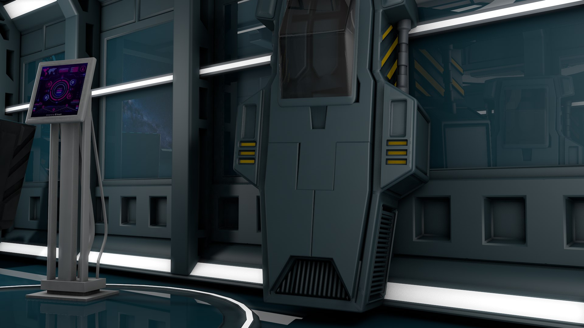 3D Model Sci Fi Room - TurboSquid 1526072