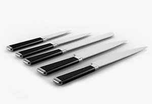 3d kitchen knives s model