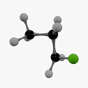 3D Propyl Chloride Molecule