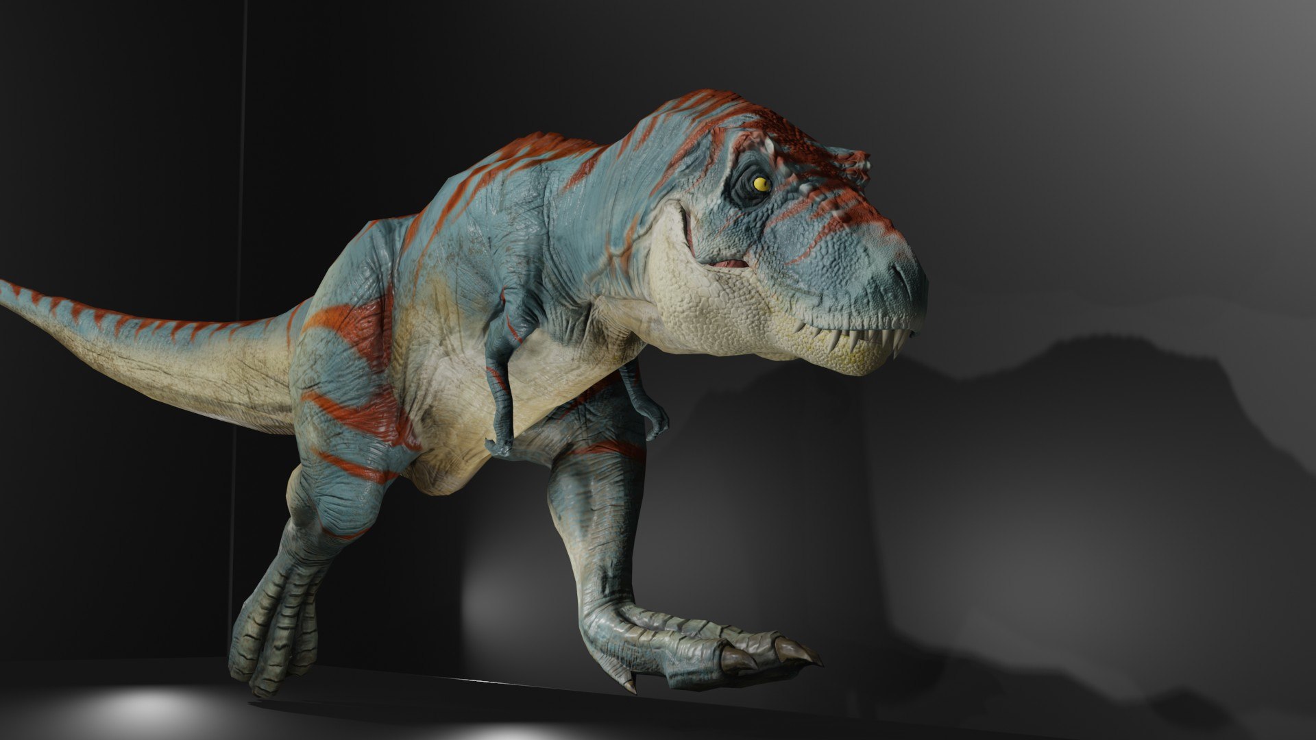3D Model Rampaging T-Rex Low-poly 3D Model - TurboSquid 2127513