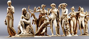 Classical Greek Sculptures Pack 3D model