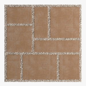 Paving tile pebble n11 3D