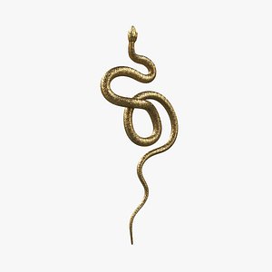 Gold-Silver Snake Wall Art model