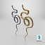 Gold-Silver Snake Wall Art(3)