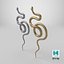 Gold-Silver Snake Wall Art(3)