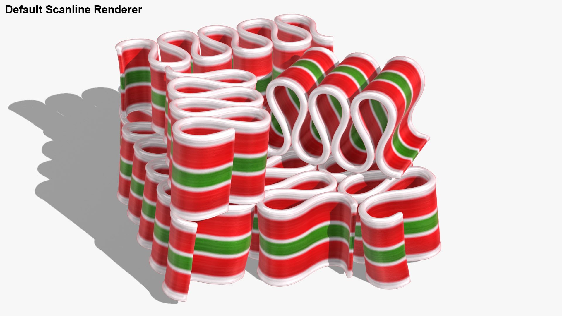 3D realistic christmas ribbon candy - TurboSquid 1468847