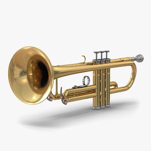 trumpet realistic 3d c4d