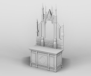 medieval carved 3D model