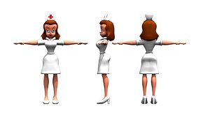 3D cartoon nurse