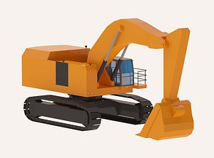 Excavator Mining 0651B Simplified 3D model