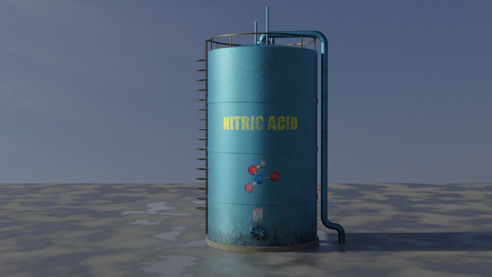 Industrial Nitric Acid Storage Tank 3D Model TurboSquid 1806804