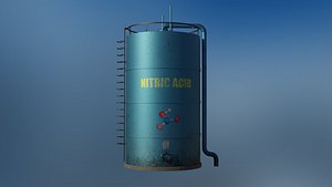 Industrial Nitric Acid Storage Tank 3D model