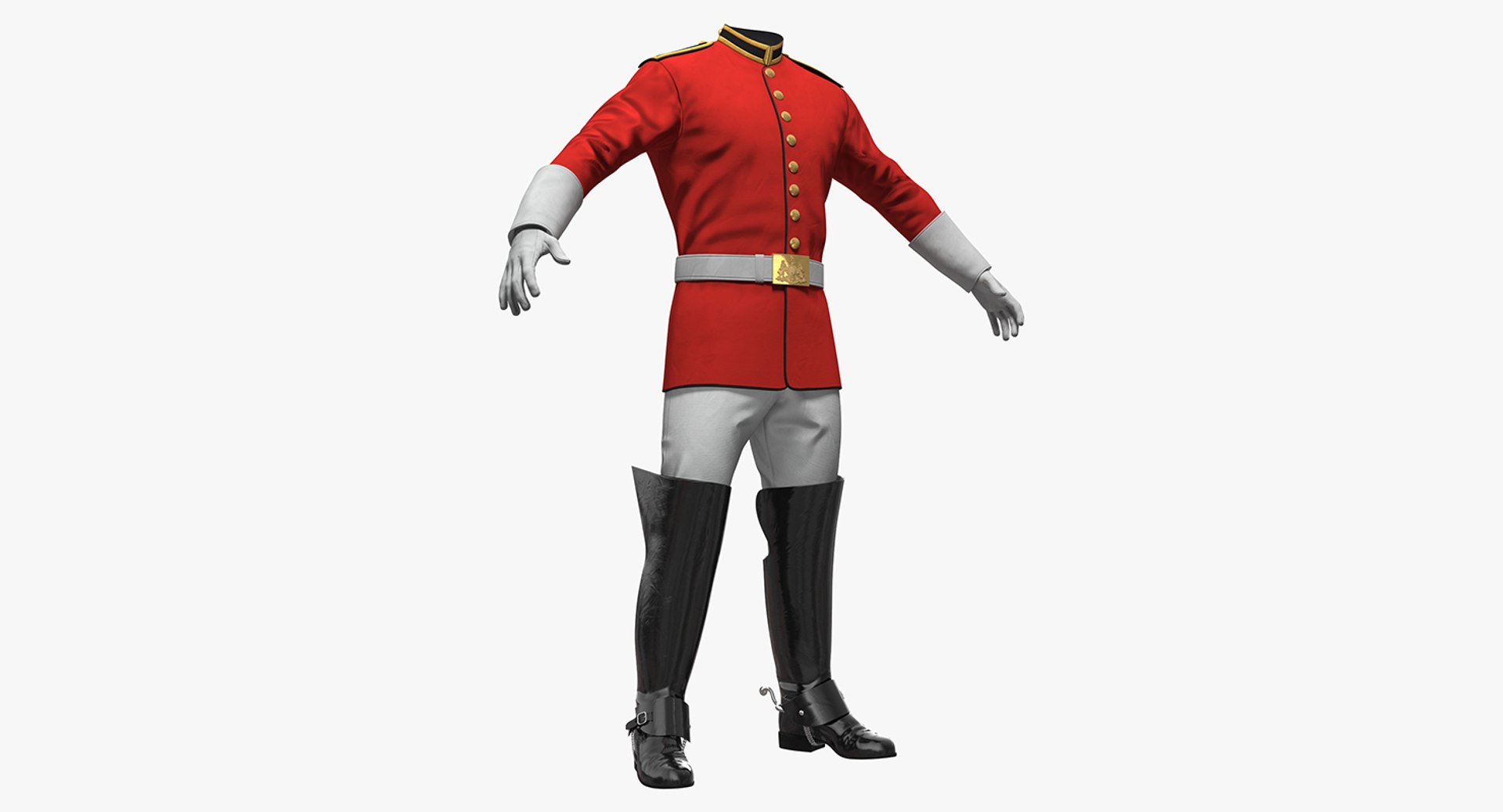 British Cavalry Life Guard Uniform 3D model preview