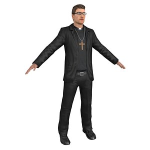 catholic priest 3D model