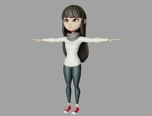 3D celina cartoon girl model - TurboSquid 1337710