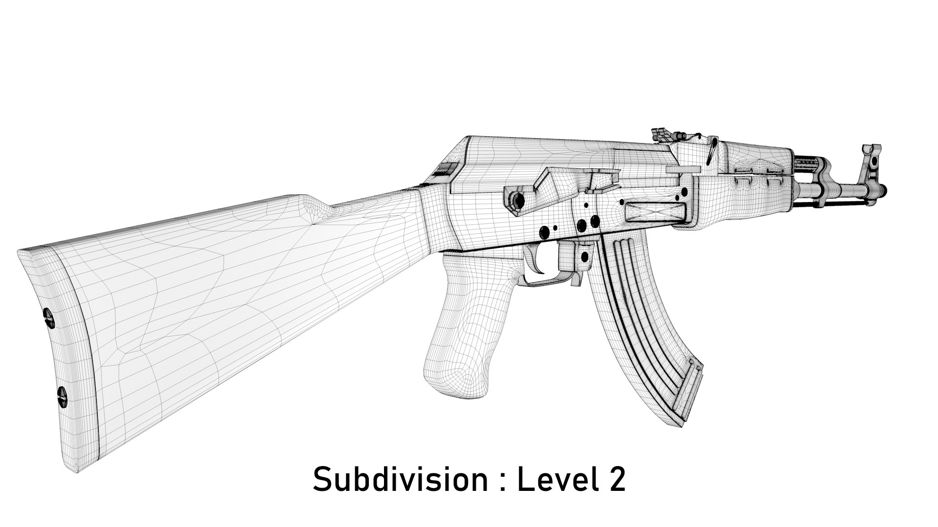 Assault Rifle Ak 47 3d Model Turbosquid 1794300 1342