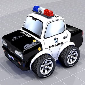 Police Car Toon (2 mesh quality)