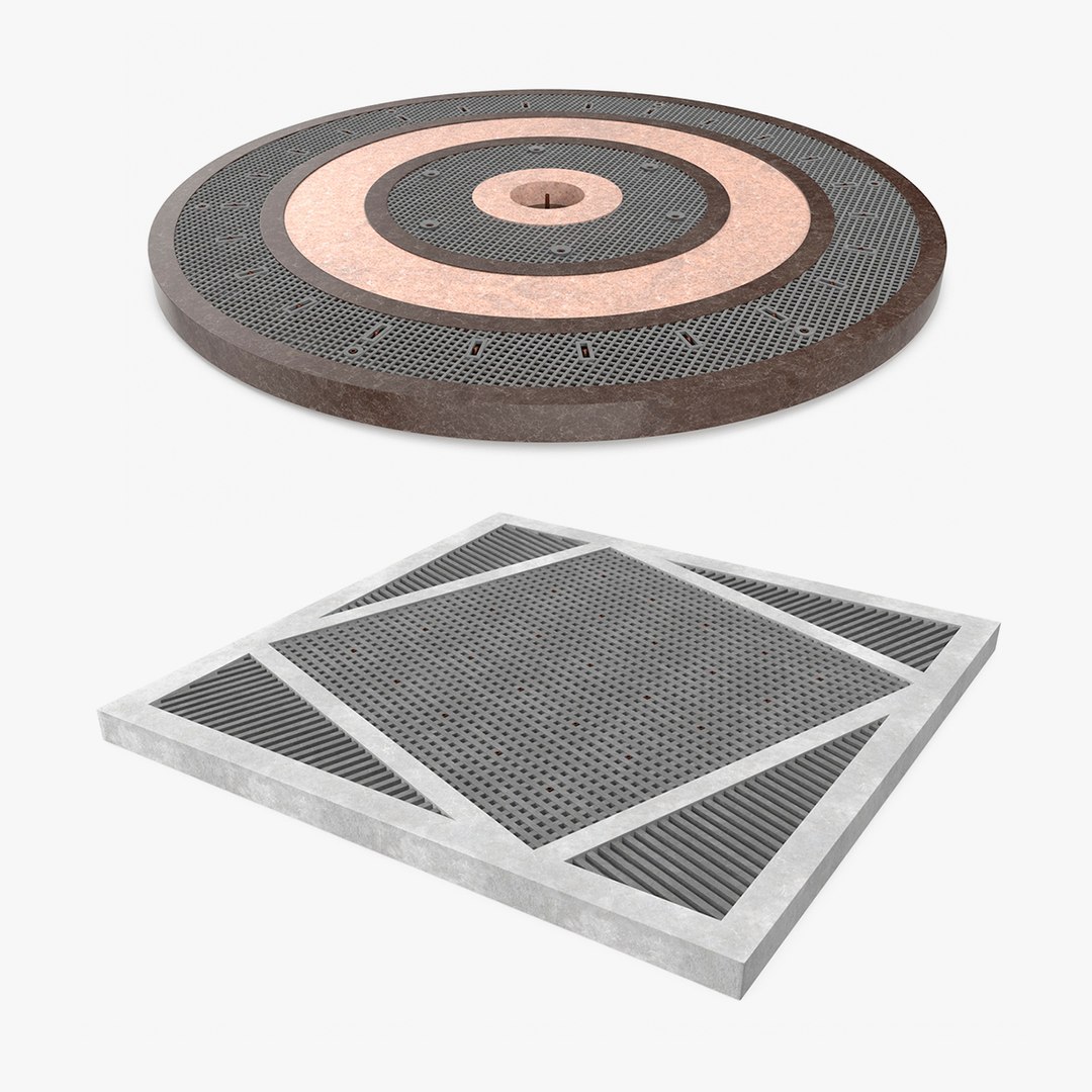 Ground Fountains No Water Collection 3D model preview