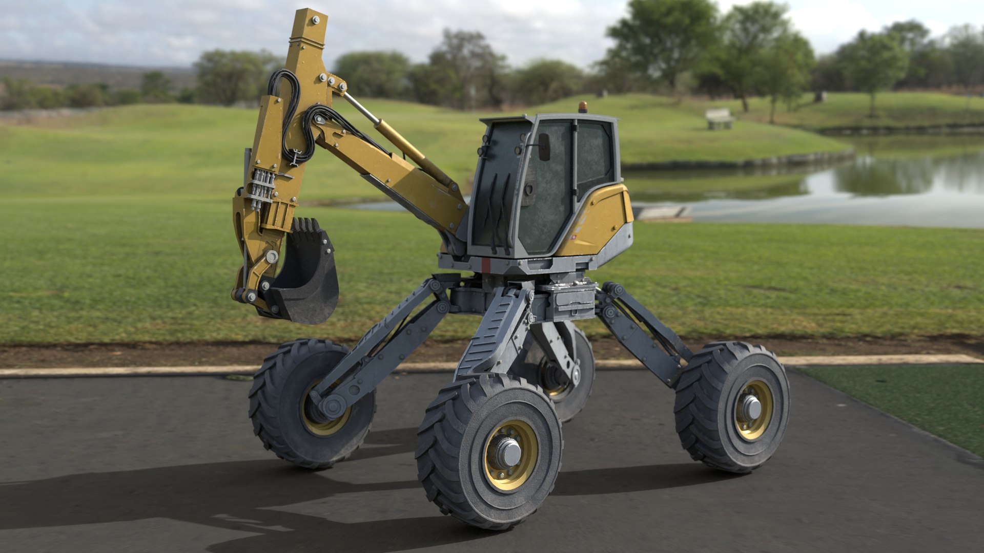 Menzi Muck M545x Spider Excavator 3d Model Turbosquid 2241261