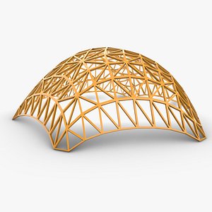 3D Architectural gridshell Dome model