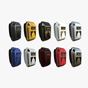 10 SciFi Backpack E Collection - Fashion Character Design 3D model