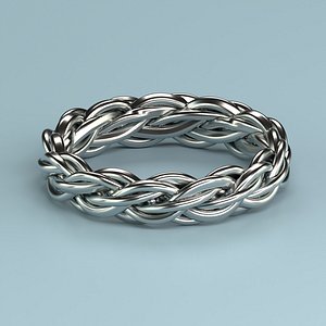 Braided Chain Knot Ring Jewelry model