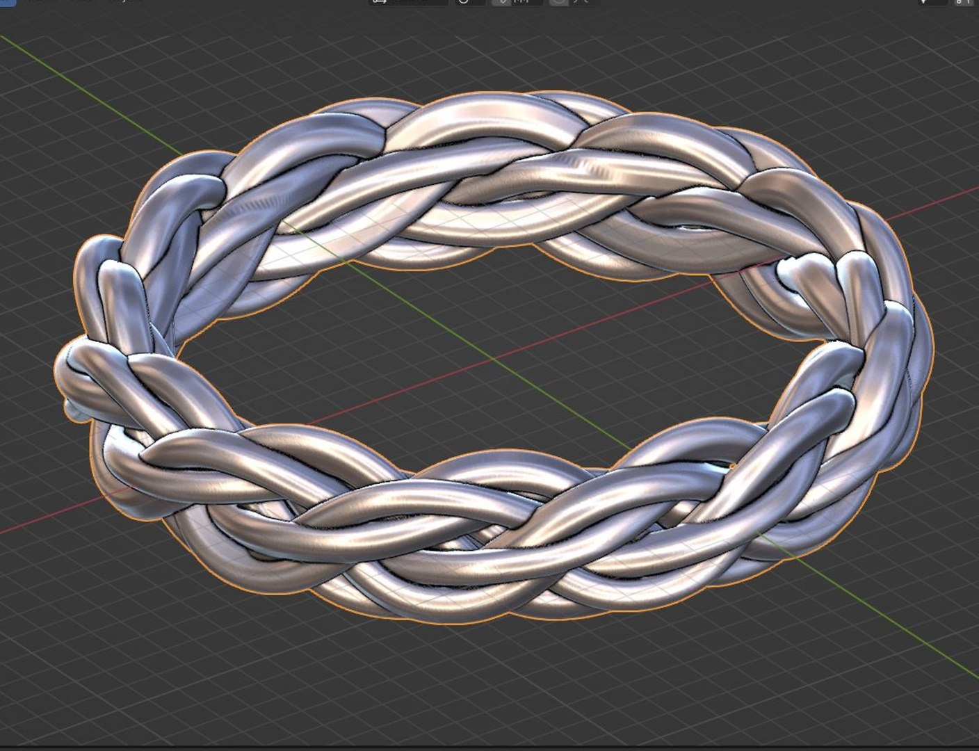 Braided Chain Knot Ring Jewelry Model - TurboSquid 1925311