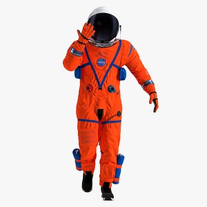 Astronaut in Advanced Crew Escape Space Suit Rigged for Cinema 4D