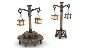fantasy street lamp model