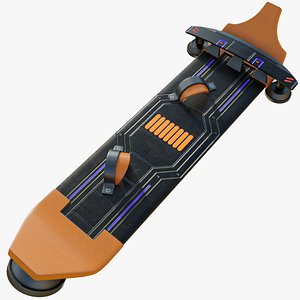 Sci Fi Hoverboard 8 All PBR Unity UE Textures Included 3D model