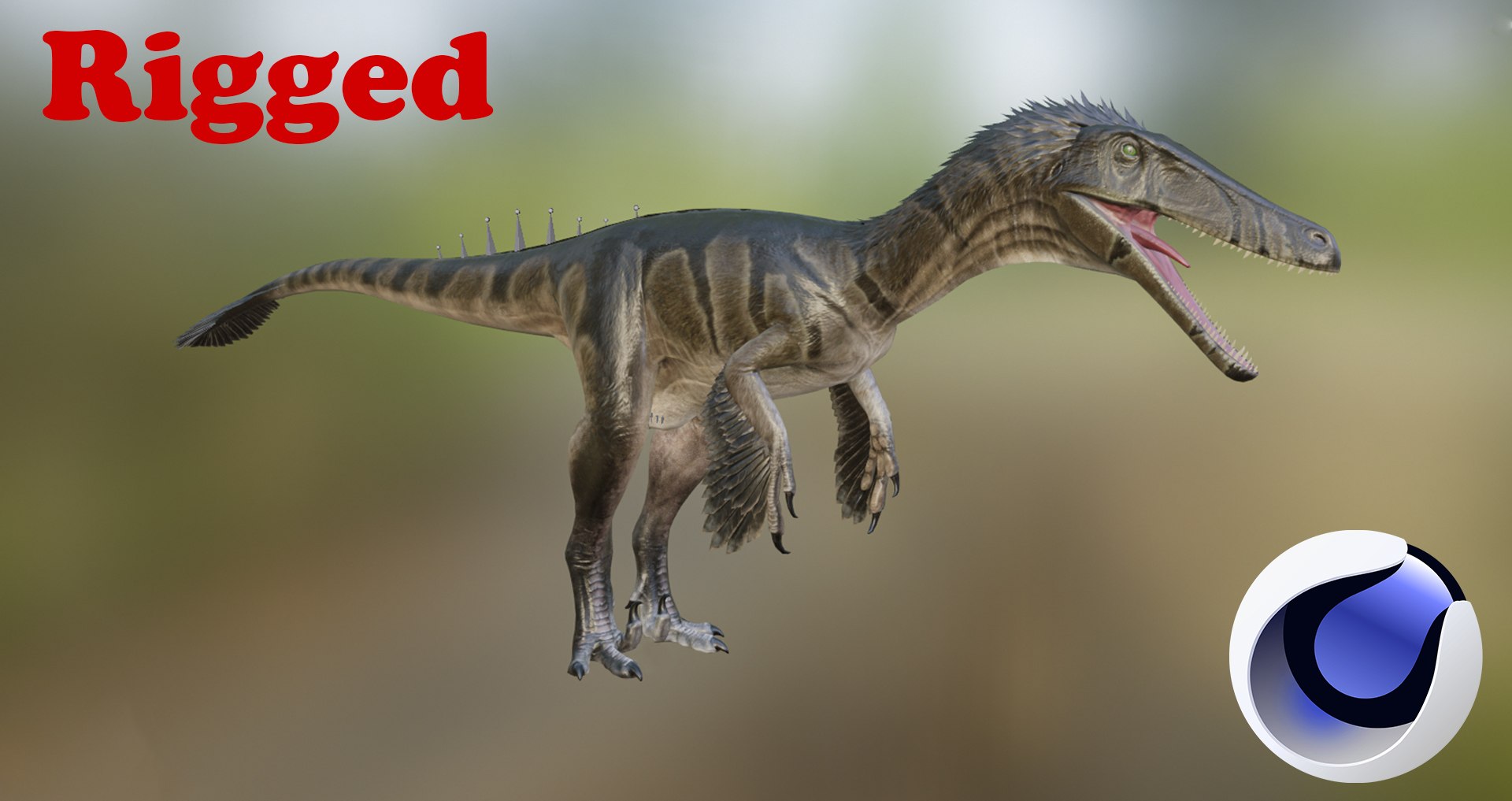 austroraptor umber dinosour rigged3d模型