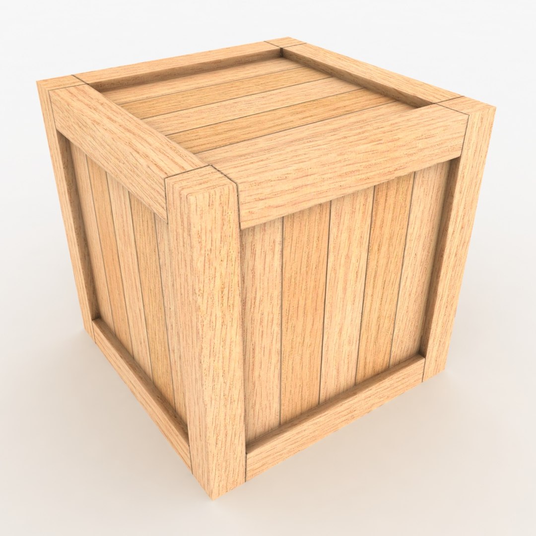 Max Realistic Wooden Box 01