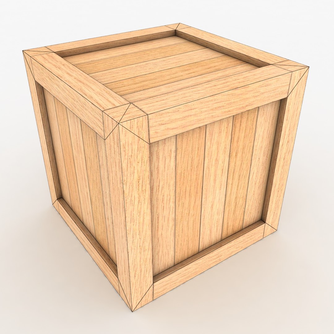 Max Realistic Wooden Box 01