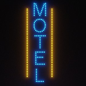 3ds max motel sign