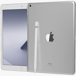 3D realistic apple ipad 8 model