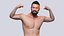 3D Realistic Athletic body man
