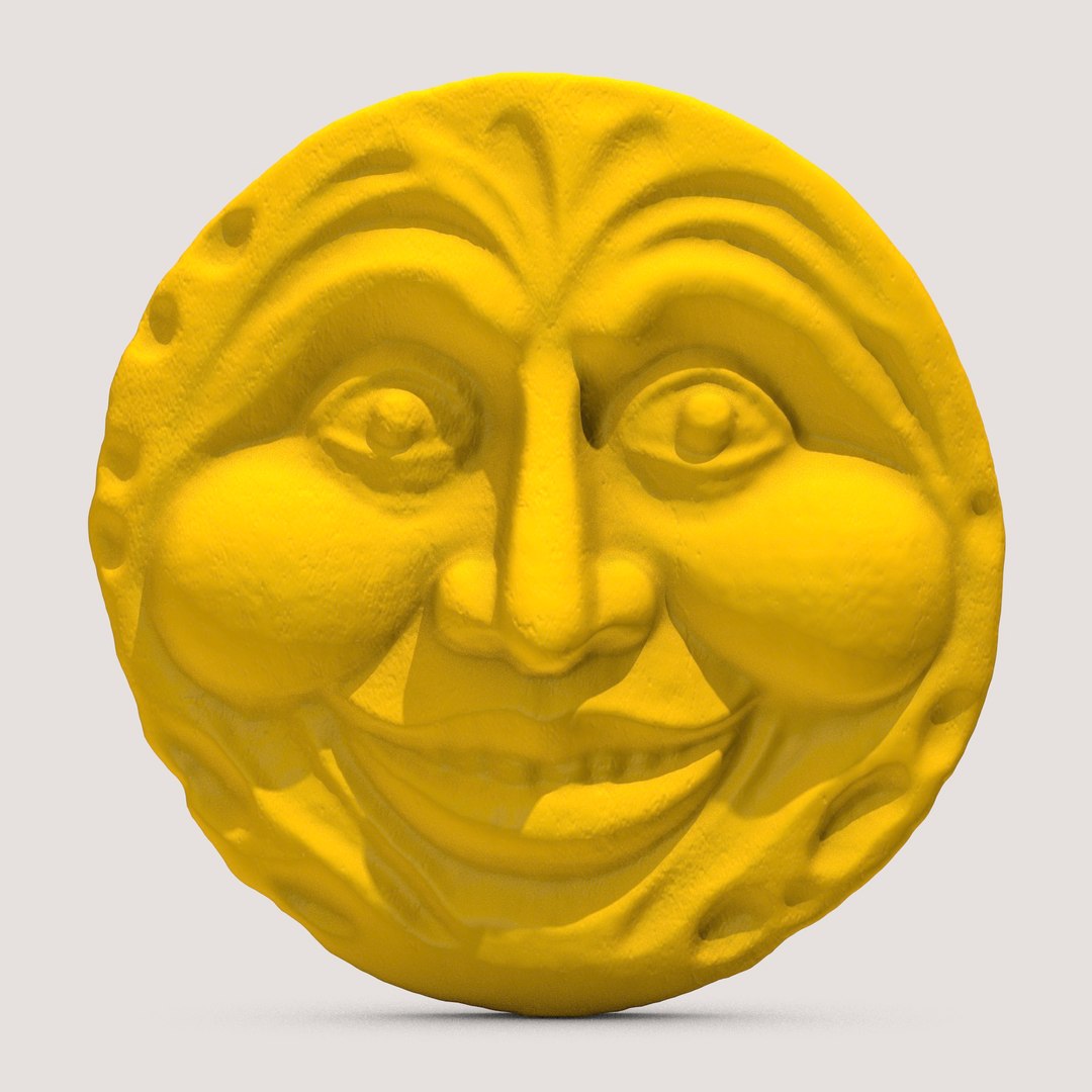 3D Moon Face 1 Model - TurboSquid 2293913
