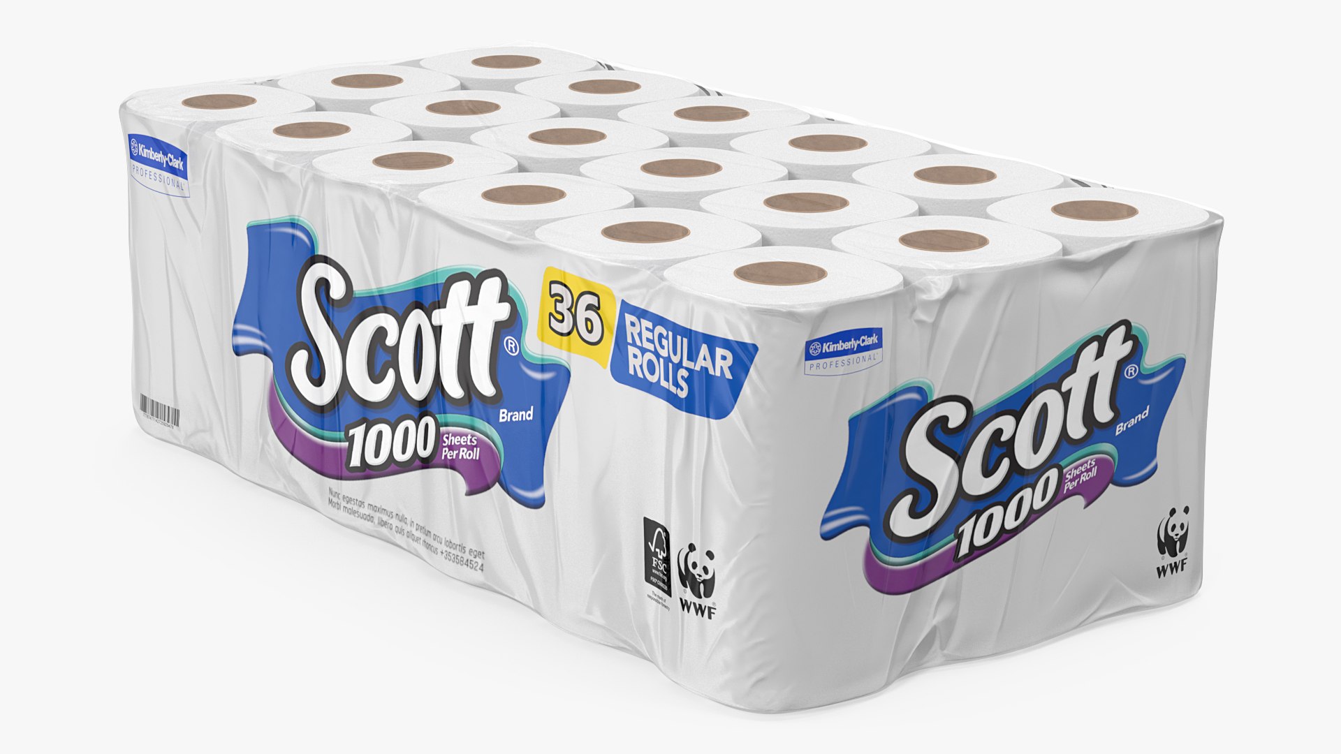 Scott Toilet Paper Roll 36 Pack 3D model preview