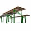 Beer garden furniture with hoods