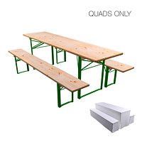 Beer garden furniture with hoods
