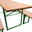 Beer garden furniture with hoods