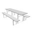 Beer garden furniture with hoods