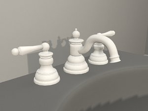 3d model moen bath faucet