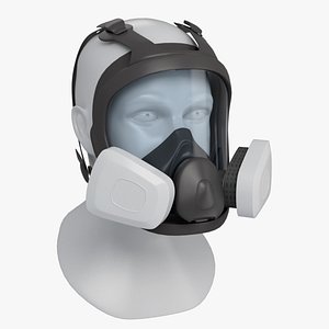 face reusable respirator double 3D model