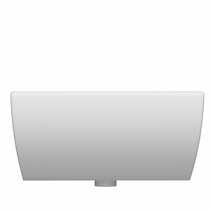 3D wall hung square wash basin model